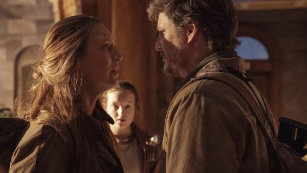 Grappige dans 'The Last of Us'-Joel met zombie