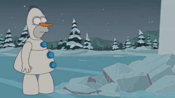 'The Simpsons' parodieert 'Frozen' in sfeervolle begincredits (video)