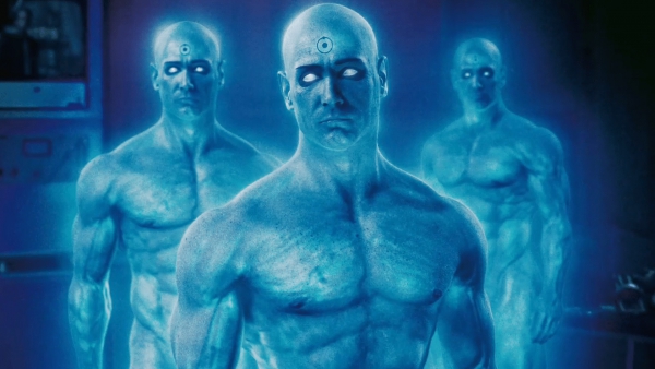 Waar komt dat blauwe erotische speeltje in 'Watchmen' vandaan?