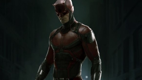 Concept-art rode kostuum 'Daredevil'