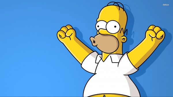 Homer Simpson als hologram op Comic-Con