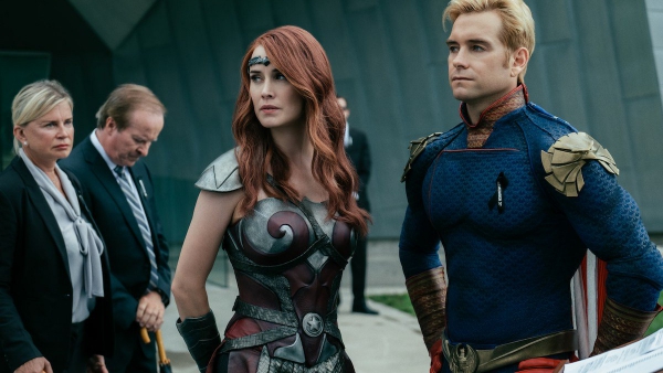 Homelander plast op New York op poster 'The Boys' Homelander plast op New York op poster 'The Boys'